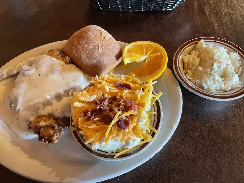 Chicken Fried Steak and Loaded Mashed Potatoes