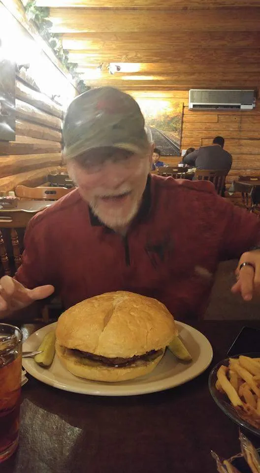 Giant Hamburger with Fries